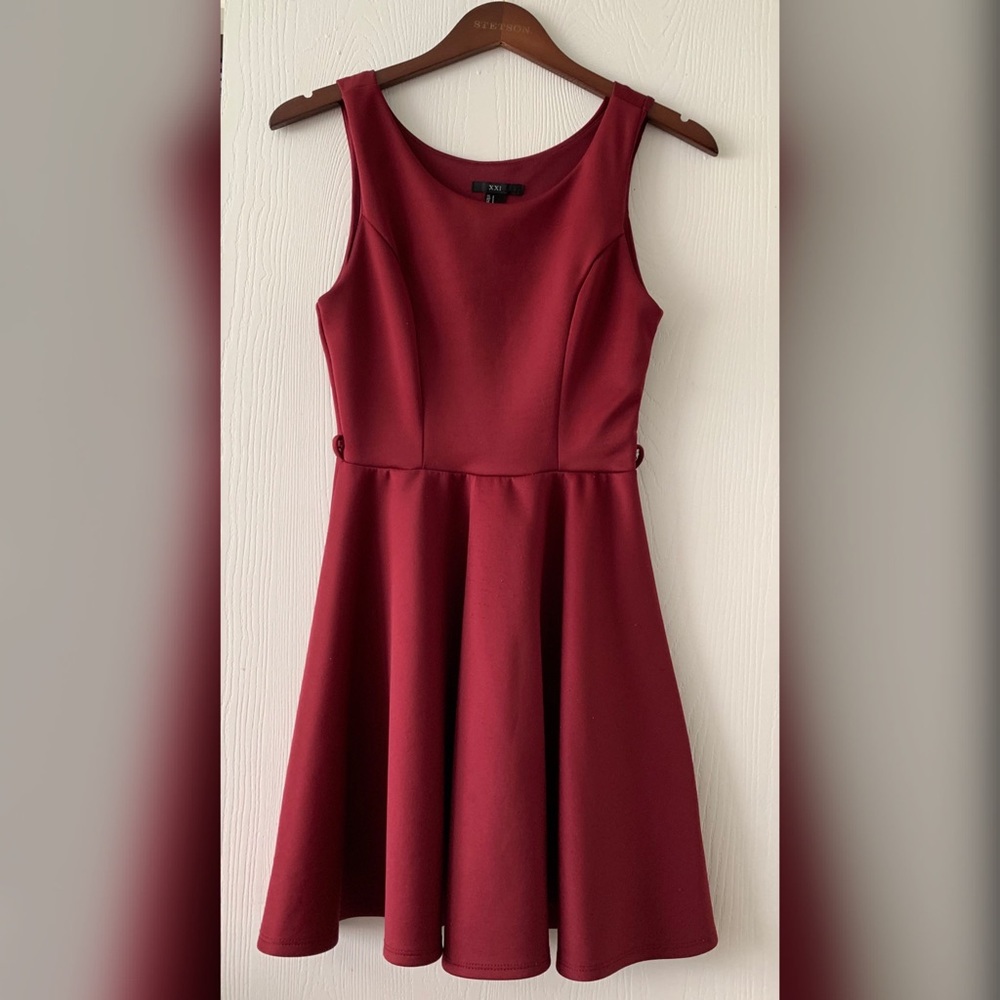 Burgundy dress